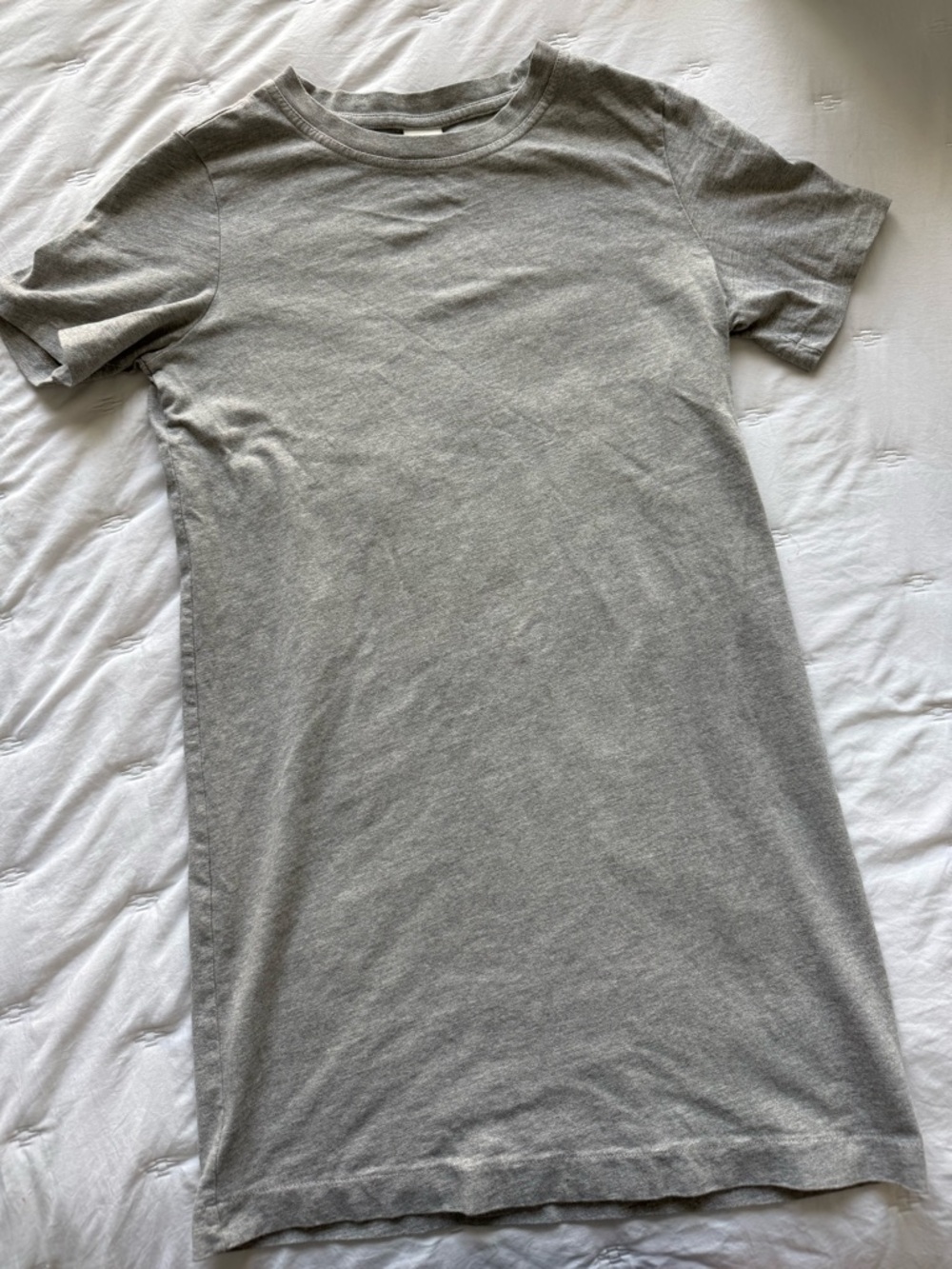 H&M Gray Casual Gray Cotton T- Shirt Dress - Picture 2 of 4